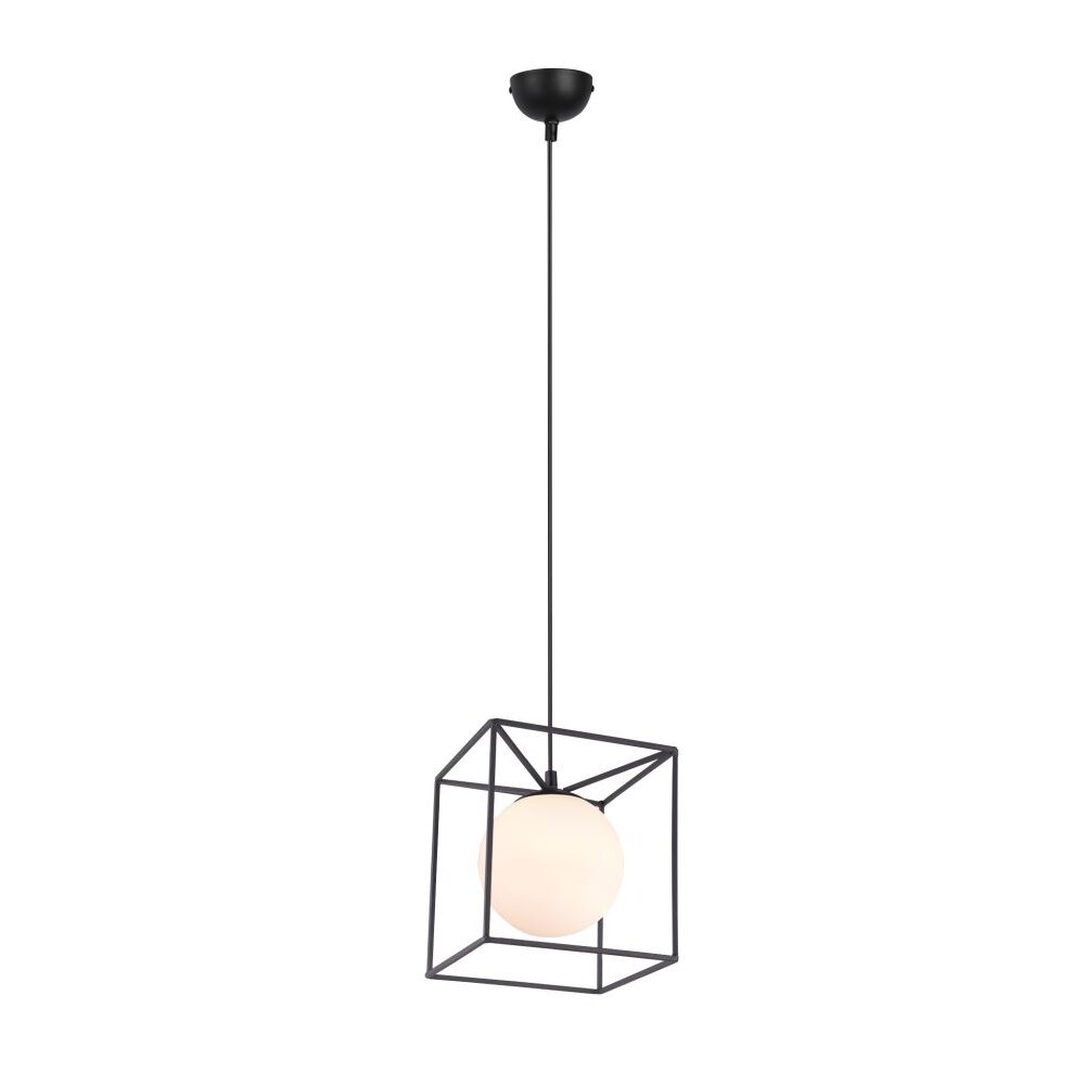 Suspension Reality GABBIA Noir, 1 lumière main product photo