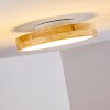 Plafonnier Bagaha LED Bois clair, 1 lumière, Télécommandes