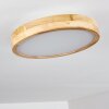 Plafonnier Bagaha LED Bois clair, 1 lumière, Télécommandes