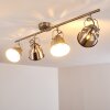 Plafonnier Safari Chrome brossé, 4 lumières