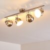 Plafonnier Safari Chrome brossé, 4 lumières