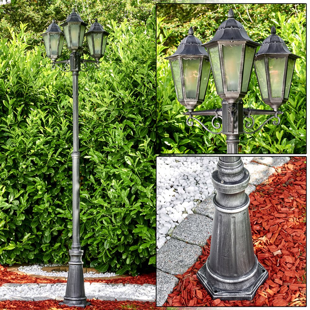 Réverbère Lignac Noir, 3 lumières main product photo