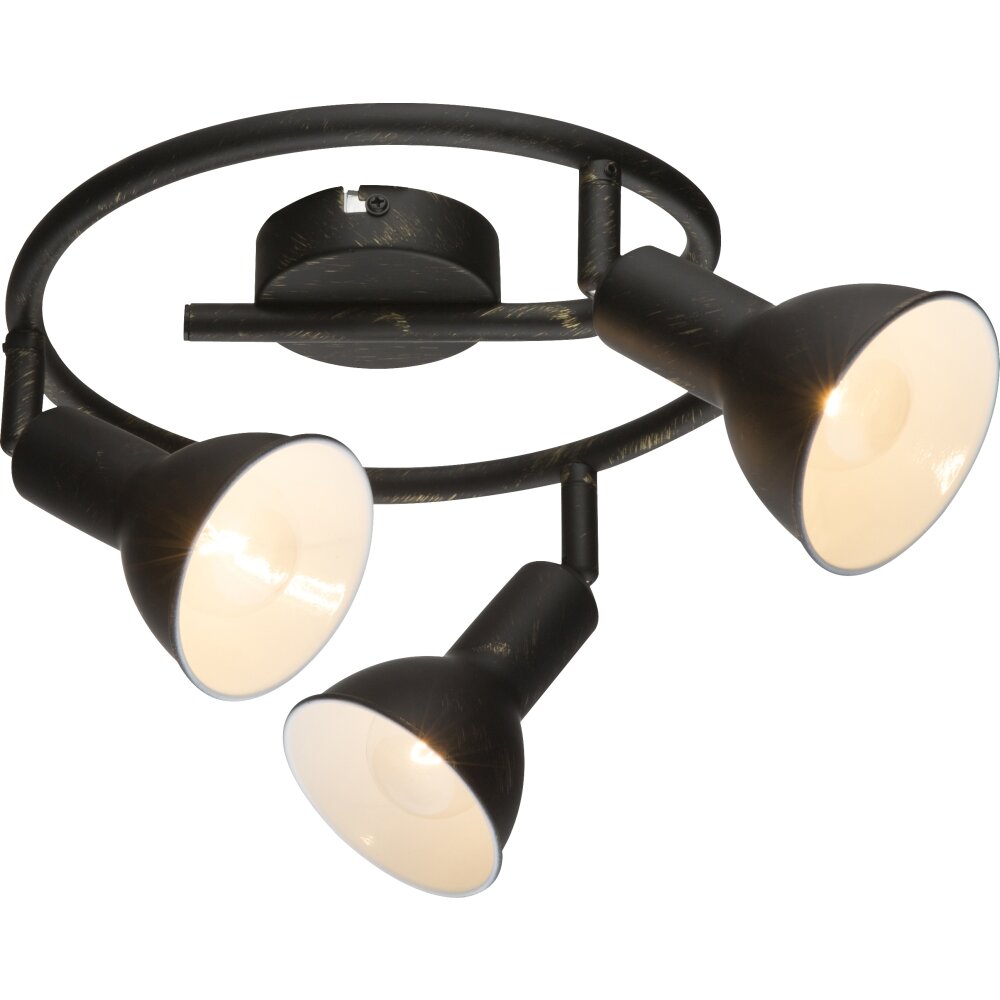 Spot de plafond Globo NAMUS Noir, 3 lumières main product photo