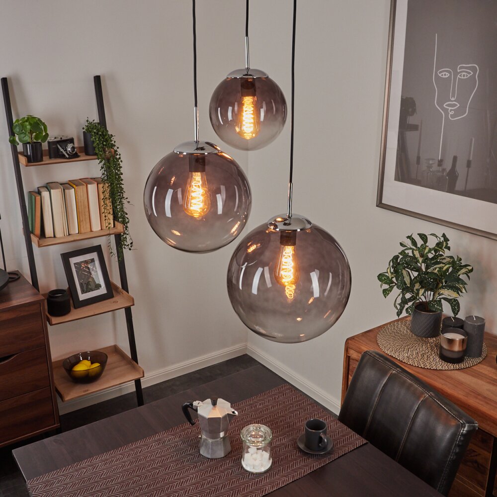 Suspension Degevos Gris, 3 lumières main product photo