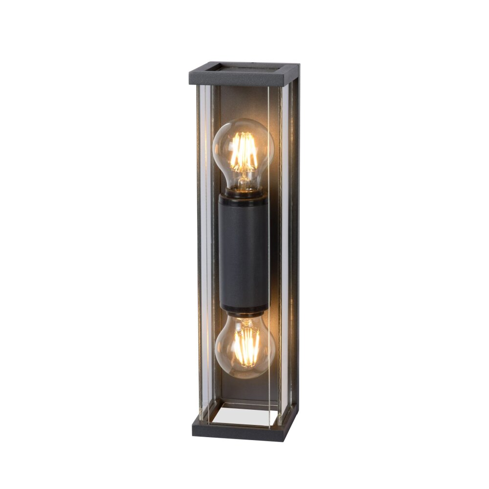Applique murale d'extérieur Lucide CLAIRE MINI Noir, 2 lumières main product photo