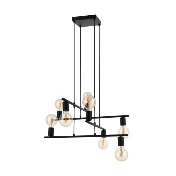 Suspension Eglo MEZZANA Noir, 8 lumières