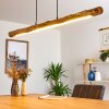 Suspension Winterthur LED Bois clair, Noir, 1 lumière