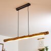 Suspension Winterthur LED Bois clair, Noir, 1 lumière