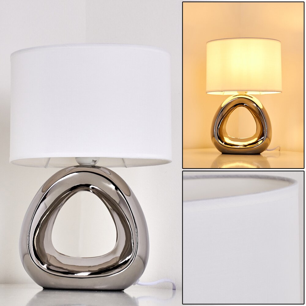 Lampe à poser Morcote Chrome, 1 lumière main product photo