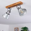 Plafonnier Berkeley Brun foncé, Zingué, 2 lumières
