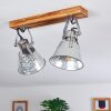 Plafonnier Berkeley Brun foncé, Zingué, 2 lumières