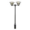 Lampadaire extérieur Konstsmide Gemini Noir, 2 lumières
