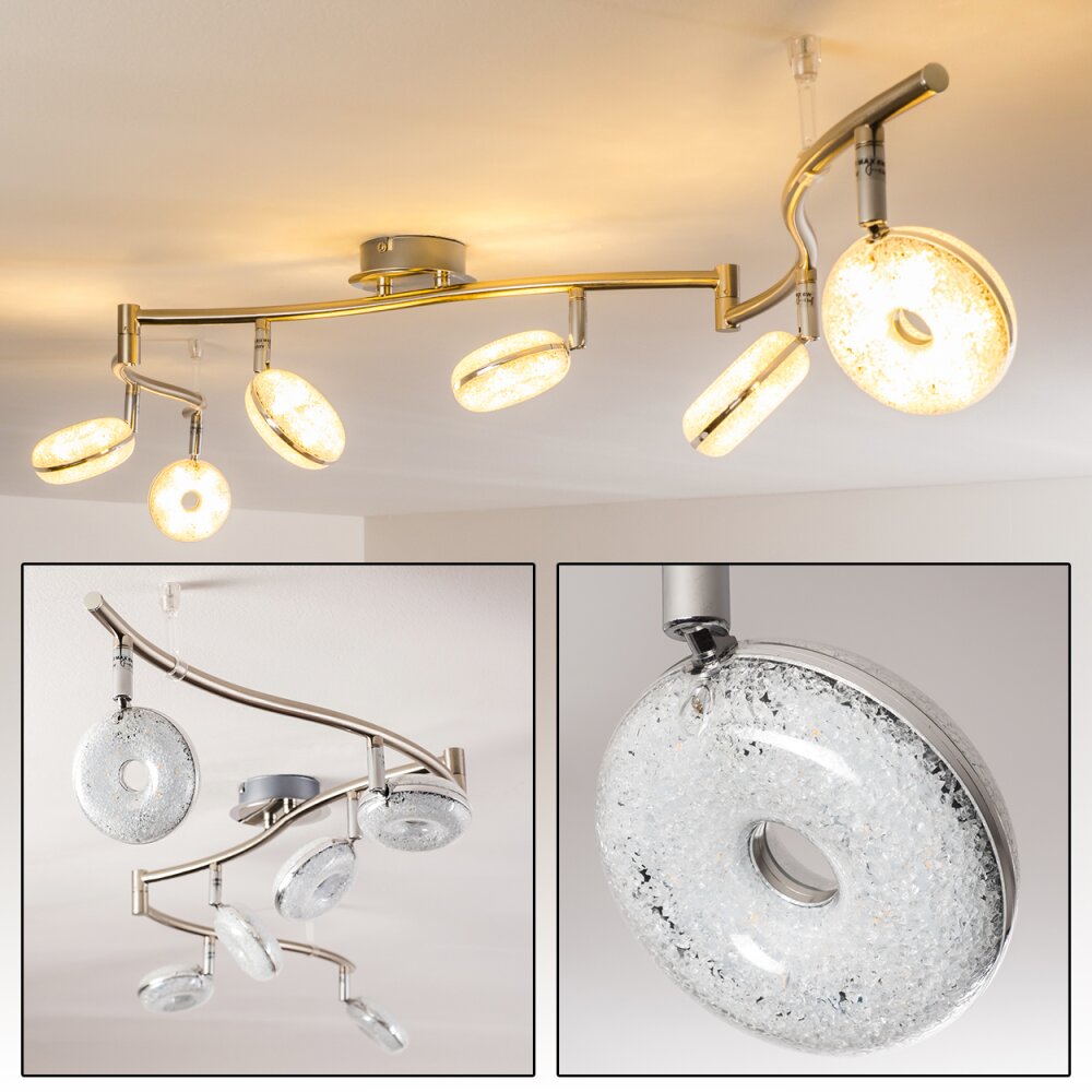 Plafonnier Donot LED Nickel mat, 6 lumières main product photo