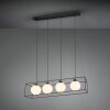 Suspension Reality GABBIA Noir, 4 lumières