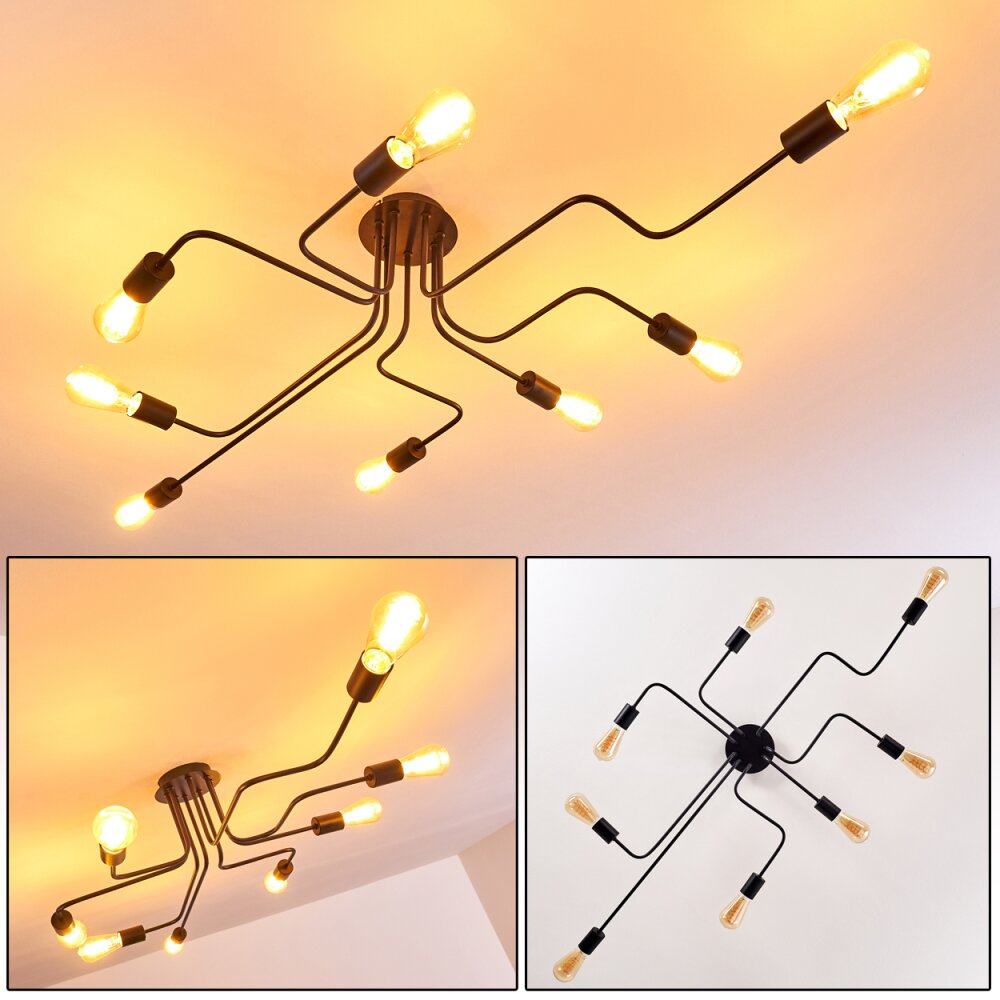 Plafonnier Bogno Noir, 8 lumières main product photo