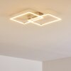 Plafonnier Colombero LED Argenté, 2 lumières, Télécommandes