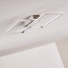 Plafonnier Colombero LED Argenté, 2 lumières, Télécommandes