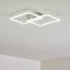 Plafonnier Colombero LED Argenté, 2 lumières, Télécommandes