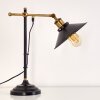 Lampe à poser Gudem Noir doré, 1 lumière