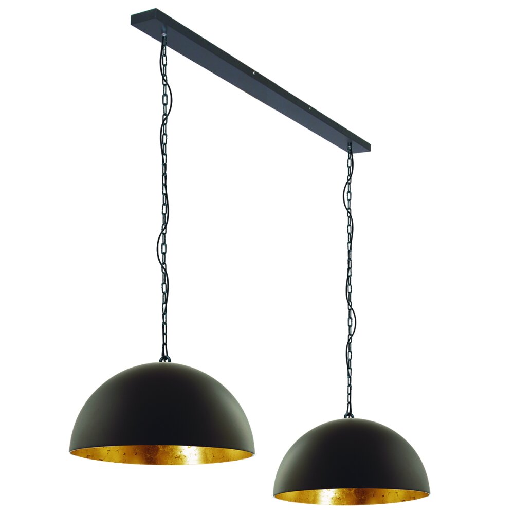 Suspension Steinhauer Semicirkel Noir, 2 lumières main product photo