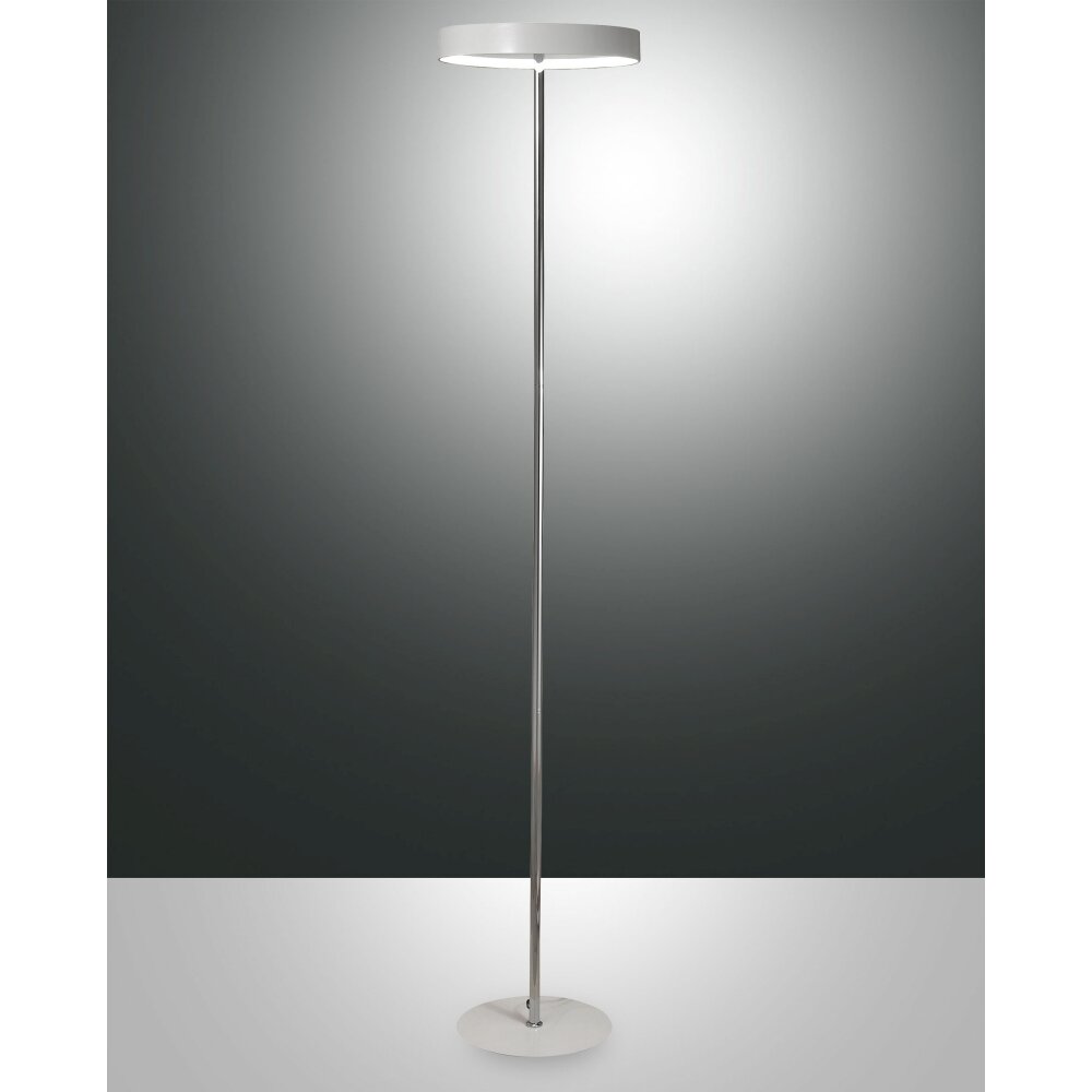 Lampadaire Fabas Luce Double LED Chrome, Blanc, 1 lumière main product photo