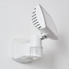 Applique murale d'extérieur Loit LED Blanc, 1 lumière, Détecteur de mouvement