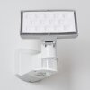 Applique murale d'extérieur Loit LED Blanc, 1 lumière, Détecteur de mouvement