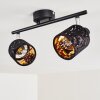 Plafonnier Liared Noir, 2 lumières