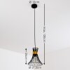 Suspension Ayen Noir, 1 lumière
