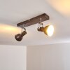 Plafonnier Danikon Brun, 2 lumières