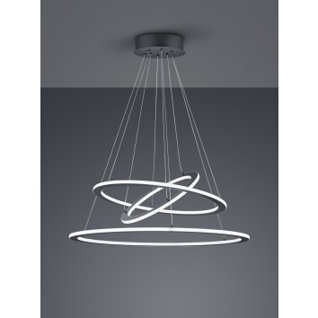 Suspension Trio Durban LED Anthracite, 1 lumière