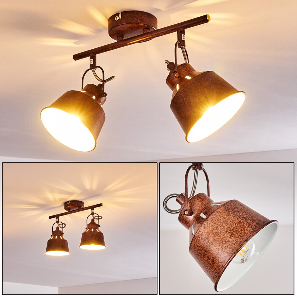 Plafonnier Safari Rouille, 2 lumières main product photo
