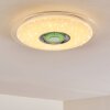 Plafonnier Haderup LED Chrome, Blanc, 1 lumière, Télécommandes, Changeur de couleurs