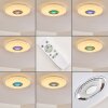 Plafonnier Haderup LED Chrome, Blanc, 1 lumière, Télécommandes, Changeur de couleurs