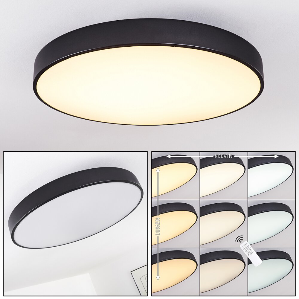 Plafonnier Plovdiv LED Blanc, 1 lumière, Télécommandes main product photo
