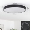 Plafonnier Plovdiv LED Blanc, 1 lumière, Télécommandes