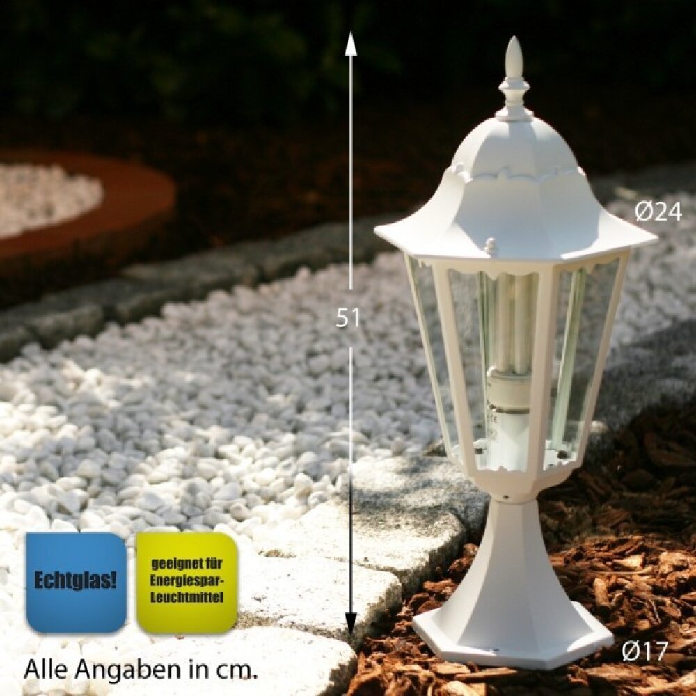Borne d'éclairage LUTEC BRISTOL Blanc, 1 lumière main product photo