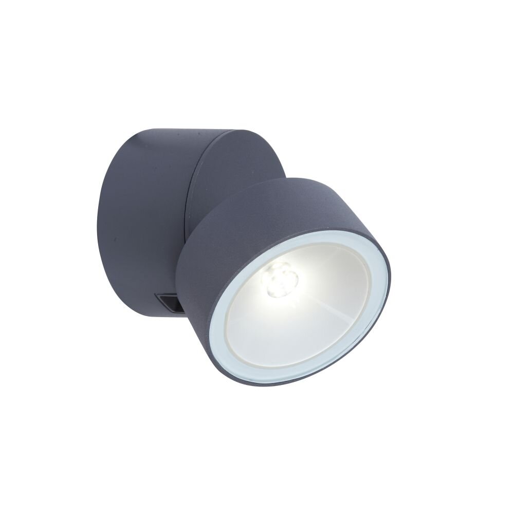 Applique murale d'extérieur Lutec TRUMPET LED Anthracite, 1 lumière main product photo