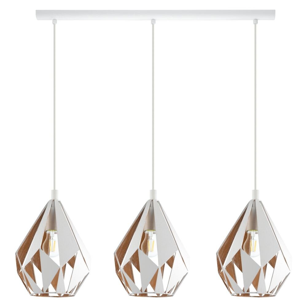 Suspension EGLO CARLTON Or, Blanc, 3 lumières main product photo