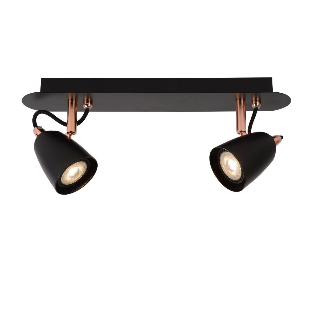 Spot Lucide RIDE Cuivre, 2 lumières main product photo