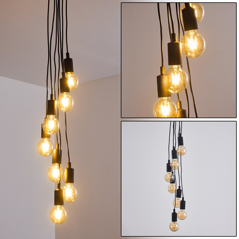 Suspension Hallabro Noir, 7 lumières main product photo