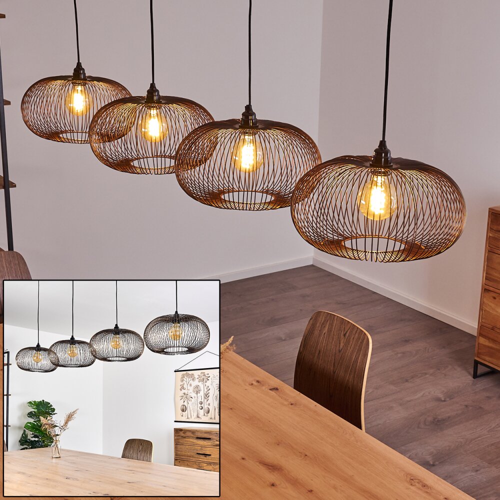 Suspension Agueda Noir, 4 lumières main product photo