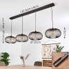 Suspension Agueda Noir, 4 lumières