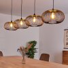 Suspension Agueda Noir, 4 lumières