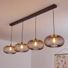 Suspension Agueda Noir, 4 lumières