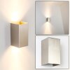 Applique Tabera Acier brossé, 2 lumières