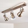 Plafonnier Danikon Nickel mat, 3 lumières