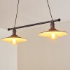 Suspension Nibyn Beige, Brun foncé, 2 lumières