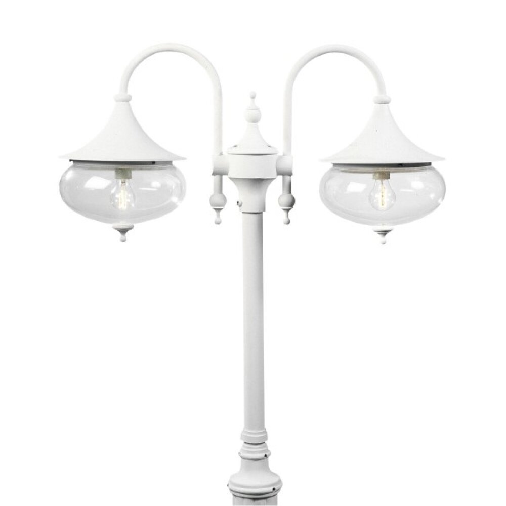 Lampadaire extérieur Konstsmide Libra Blanc, 2 lumières main product photo