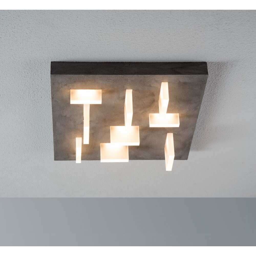 Plafonnier Escale Sharp LED Gris, 9 lumières main product photo